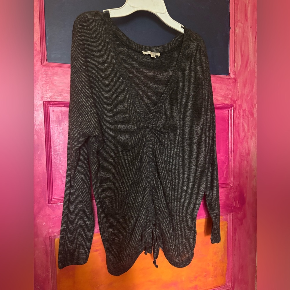 Ultra Flirt Black/ dark grey Ruched Top
